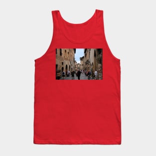 Streets of San Gimignano, Tuscany Tank Top